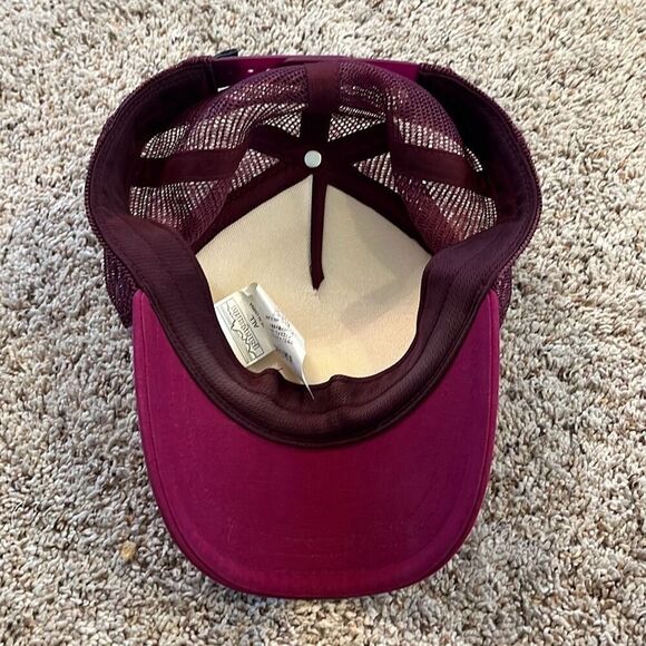 Patagonia Femme Fitz Roy Trucker Hat Red Wine Tie Dye Snapback Mesh Cap - Picture 8 of 8